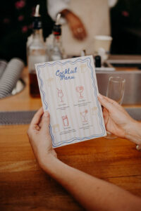 carterie mariage menu des différents cocktails